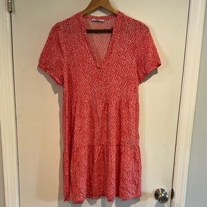 Only Pink Mini Sundress V-Neck Short Sleeve